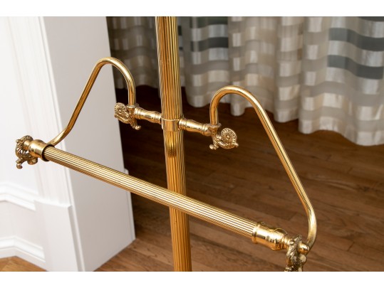 A Beautiful Classic Brass & Oak Man's Valet