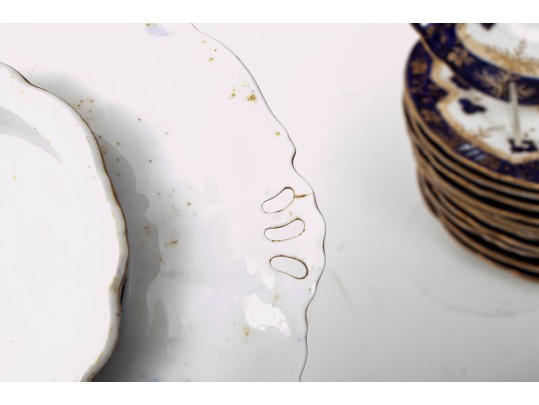 Partial Service Of 19th Century English Hand Painted China