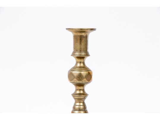 Pair Of 19th English Century Brass Candlesticks