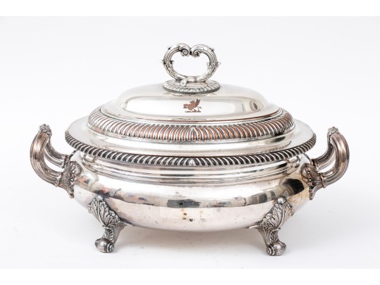 Silver Plate Lidded Serving Dish