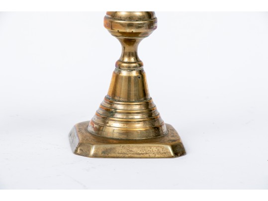Pair Of 19th English Century Brass Candlesticks