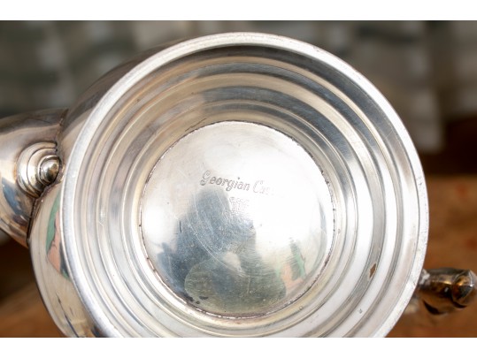 International Silver Georgian Castle Coffee Pot, Creamer And Sugar