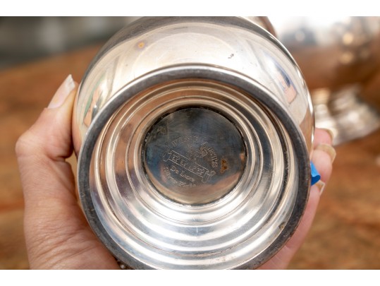 International Silver Georgian Castle Coffee Pot, Creamer And Sugar