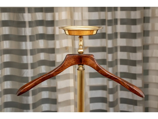 A Beautiful Classic Brass & Oak Man's Valet
