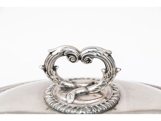 Silver Plate Lidded Serving Dish