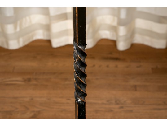 Vintage Patinated Wrought Iron Reading Lamp