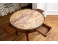 Regency Round Marble Top Side Table
