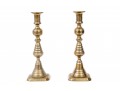 Pair Of 19th English Century Brass Candlesticks