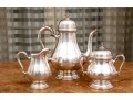 International Silver Georgian Castle Coffee Pot, Creamer And Sugar