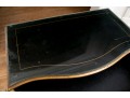 Hathaway's Ebonized Chinoiserie Side Table With Glass Top