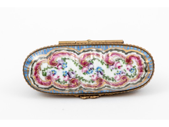 Oval Hand Painted Limoges Box