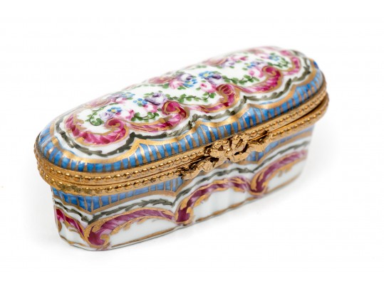 Oval Hand Painted Limoges Box