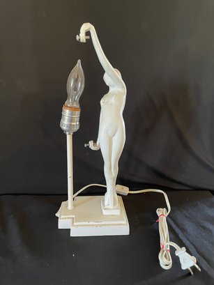 VTG ART DECO SARSAPARILLA HAND BLOWN GLASS LAMP