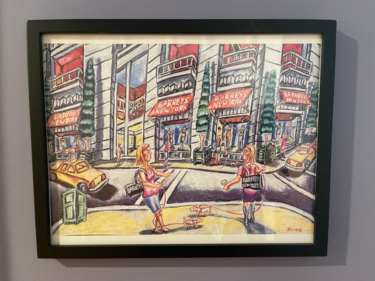 'BARNEY'S NY' BY STREET ARTIST PETER ZONIS IN FRAME