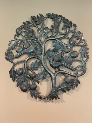 HAITIAN TREE OF LIFE WALL SCULPTURE BY JOHNSON AUGUSTIN