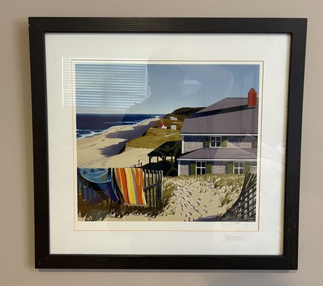 'SOUTHEAST LOOKOUT' PRINT SIGNED BY OREN SHERMAN NEW ENGLAND COAST COLLECTION WALL ART