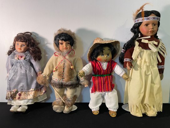 4 PC COLLECTION OF ASSORTED DOLLS