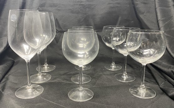 9PC ASSORTED SET WINE GLASSES