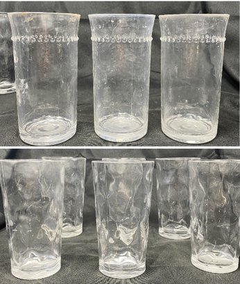 9PC ASSORTED GLASS CUPS