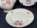 3 PC VINTAGE SCHONWALD PR OF FLORAL DISHES AND TEAPOT