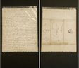 ANTIQUE PR OF LETTERS FROM 1825 AND 1829 ATTRIBUTED TO BENJAMIN NOTTINGHAM WEBSTER