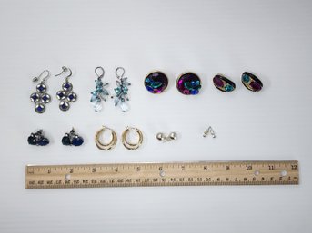 VINTAGE 8 PR COLLECTION OF EARRINGS