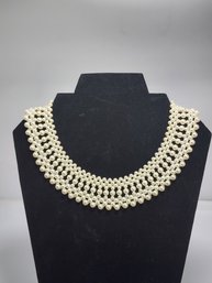 3 VINTAGE MULTI STRAND FAUX PEARL NECKLACES