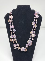 VINTAGE BEADED GEMSTONE NECKLACE