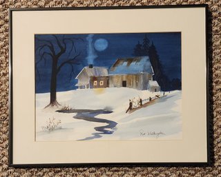 Framed Watercolor By Pat Wellington