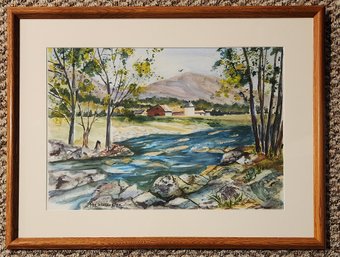 SIGNED WATERCOLOR BY PAT WELLINGTON