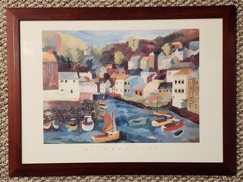 FRAMED RICHARD TUFF PRINT 'CORNISH HARBOR'