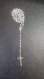 FAUX PEARL BEADED ROSARY MADE IN ITALY