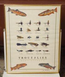 FRAMED PRINT OF MIKE STIDHAM TROUT FLIES