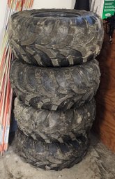 SET OF FOUR 25 X 10 MAG OFF ROAD ATV TIRES