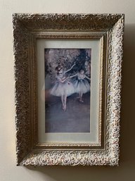 FRAMED DEGAS PRINT 'TWO DANCERS ON STAGE'