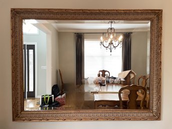 GOLD GILT FRAMED BEVELLED WALL MIRROR