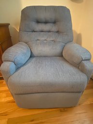 BLUE UPHOLSTERED RECLINER BY BEST HOME FURNISHINGS