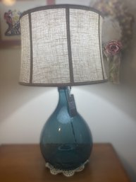 LARGE BLUE ARIGA GLASS TABLE LAMP FROM SIMON BLAKE INTERIORS