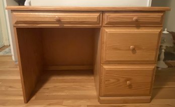 4 DRAWER OAK DESK BY GOTHIC CABINET CRAFT