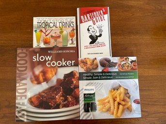 Pair Of Cookbooks And Cocktail Books