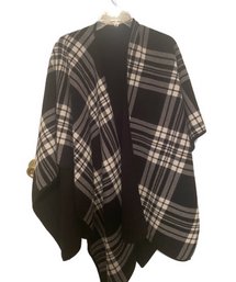 PLAID CAPE COAT