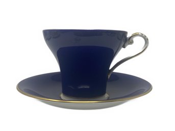 AYNSLEY FINE BONE CHINA ROYAL BLUE & GOLD