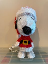 17 INCH LIGHT UP INDOOR OUTDOOR SANTA SNOOPY FIGURE