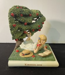 American Girl Doll Kirsten 1854 Ceramic Apple Tree Bookend