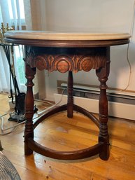 ANTIQUE MARBLE TOP SIDE TABLE