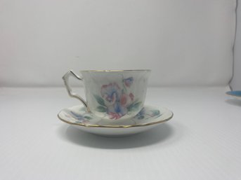 AYNSLEY FINE BONE CHINA TEACUP AND SAUCER 'LITTLE SWEETHEART' PATTERN