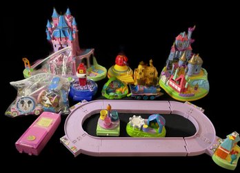 COLLECTION OF VINTAGE POLLY POCKET MAGIC KINGDOM CASTLE PIECES