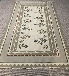 FLORAL HAND KNIT RUG