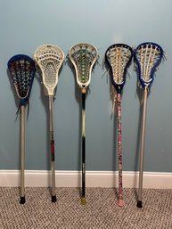 5 PC COLLECTION OF LACROSSE STICKS