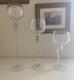 DECOR GLASS SET OF 3 VARIETY SIZES